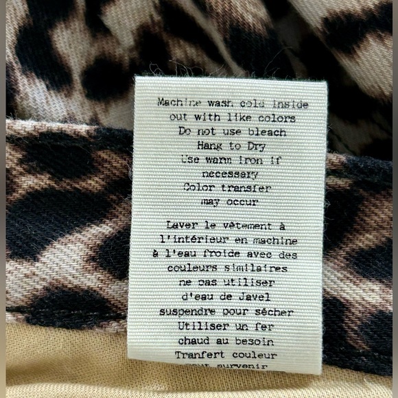 NFS Rag & Bone Boyfriend Snow Leopard Print Womens Pants Size 28 - Picture 9 of 15